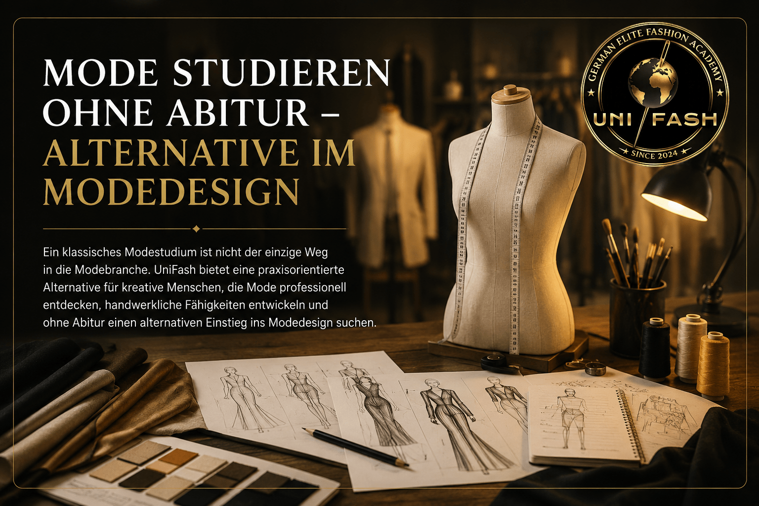 Studying fashion design and tailoring without a high school diploma with UniFash as an alternative