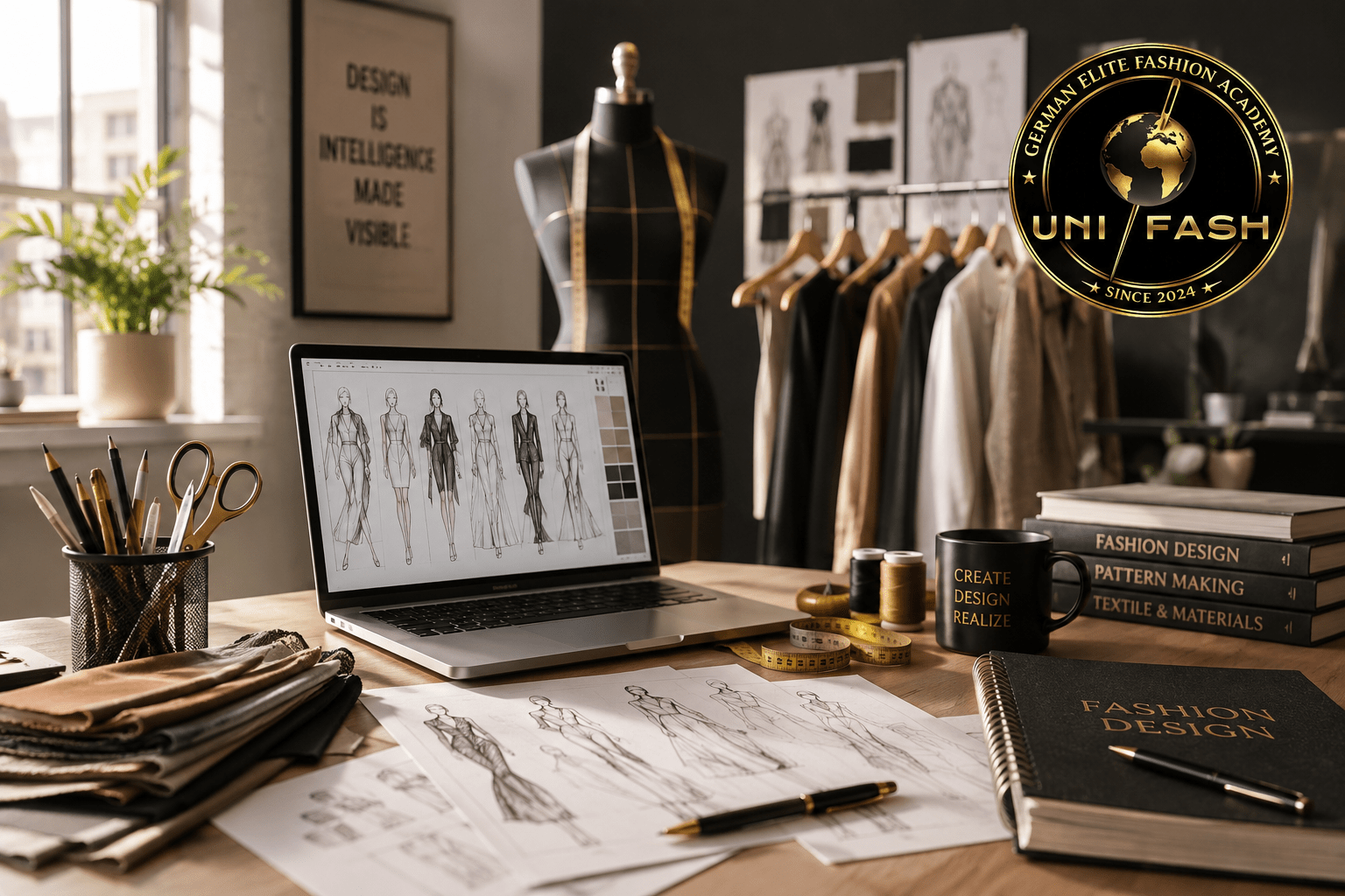 Fashion Design Course Online at UniFash with Studio, Fashion Illustration, Pattern Cutting and Tailoring