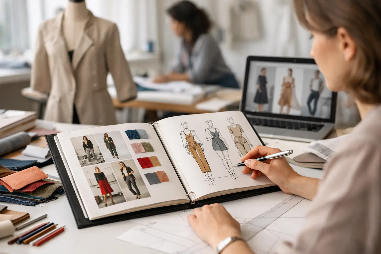 Create a portfolio for fashion design with a profile
